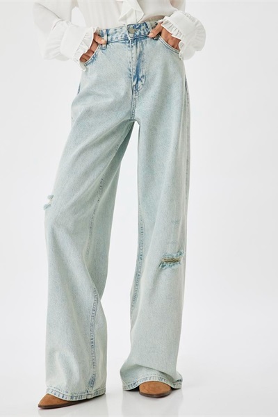 Koton Kadın  Jean Pantolon 5WAL40090MD BLEACH