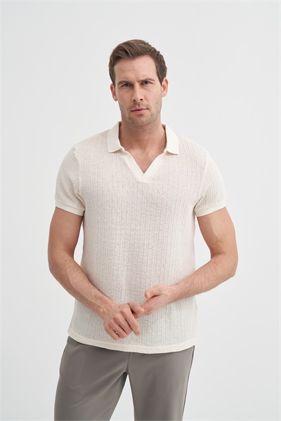 Cazador Erkek T-shirt 4012 EKRU