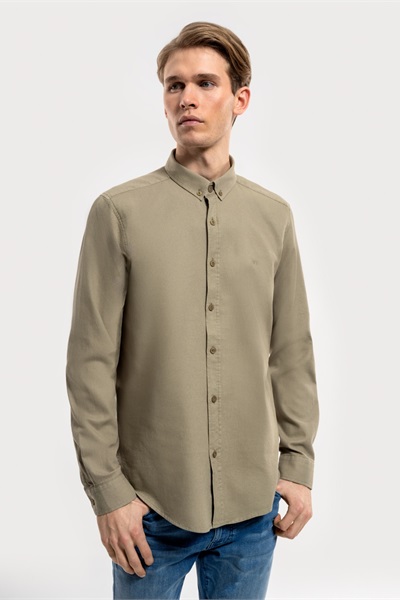 Loft Erkek Uzun Kol Gömlek LF2030872 LIGHT KHAKI