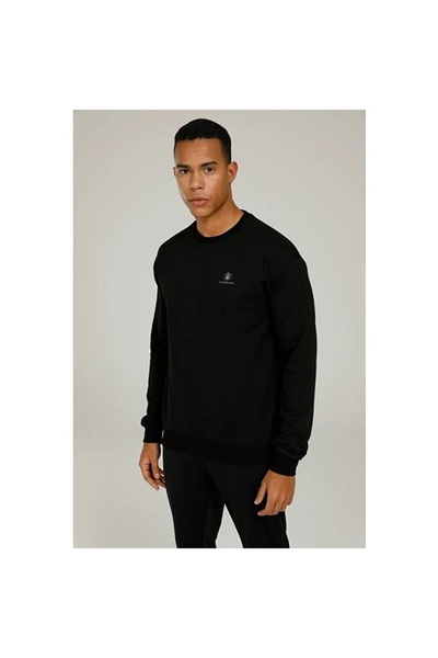 4W Mb Sn75 C Neck Sw 4Pr Lumberjack Erkek Sweat A101813210 Sıyah