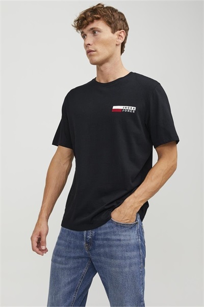 Jack & Jones Jjecorp Logo Tee Play Ss O-Neck Noos Erkek T-shirt 12233999 Black/P4 Small Print