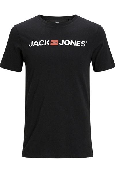 Jack & Jones Jjecorp Logo Tee Ss Crew Neck Noos Erkek T-Shirt 12137126 Black/SLIM FIT