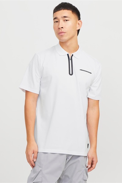 Jack & Jones Jcofusıon Pıque Polo Ss Sn Erkek T-shirt 12273127 Bright White
