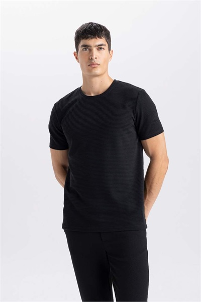 Defacto Erkek  T-shirt M6608AZ/BK81 BLACK