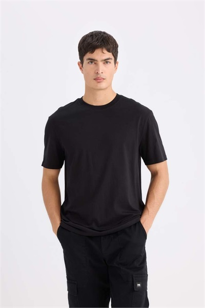 Defacto Erkek  T-shirt V7699AZ/BK81 BLACK