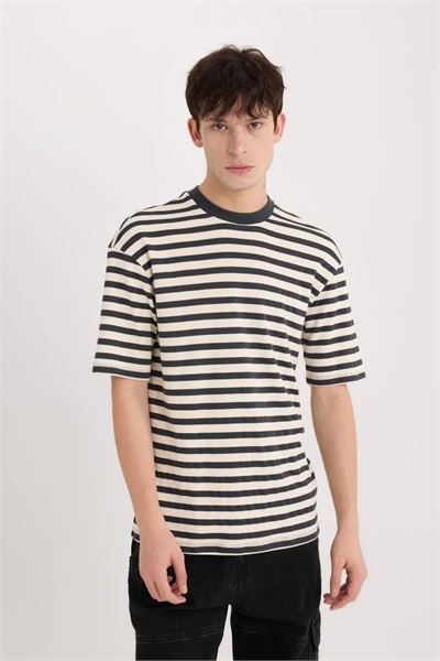 Defacto Erkek  T-shirt B5910AX/AR104 ANTHRA