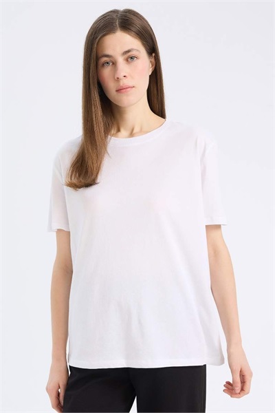 Defacto Kadın Kısa Kol T-shirt W9584AZ/WT34 WHITE