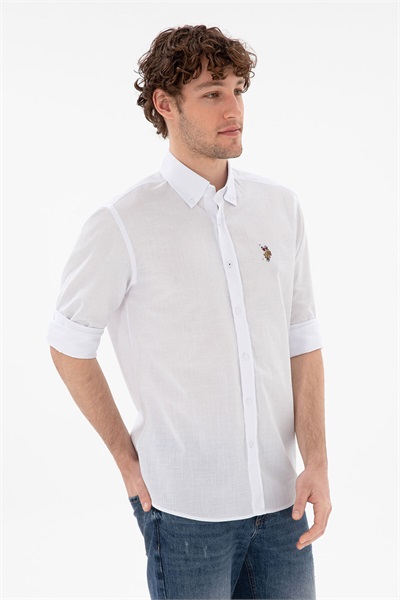 Enzogl025Y U.S. Polo Assn Erkek Gömlek 2084002 Beyaz