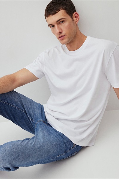 Mavi Kısa Kol Erkek T-Shirt M066249-620 Beyaz