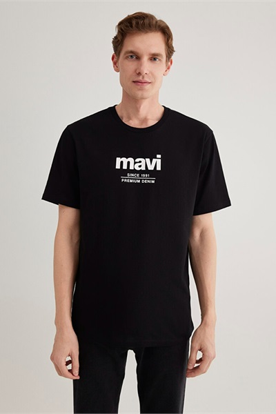 Mavi Sınce 1991 Baskılı Tişört Siyah Erkek T-Shirt M066849-900 Siyah