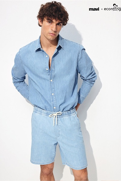 Mavi Slim Straight Erkek  Denim Şort M0410093-86945 Bleach Denim