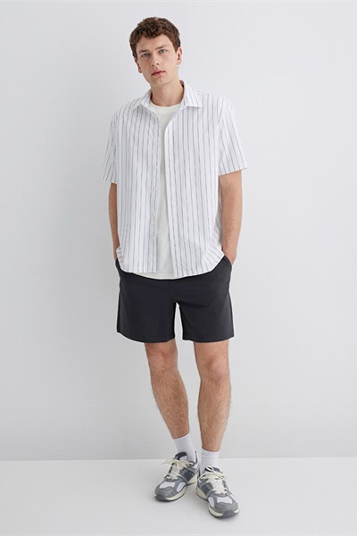 Mavi Loose Erkek Kot&Kanvas Şort M0410257-70092 Pirate Black