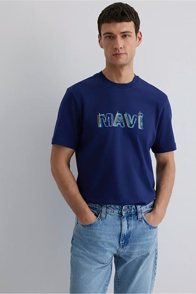 Mavi Regular Erkek  T-shirt M0612587-70496 Koyu Derin Lacivert