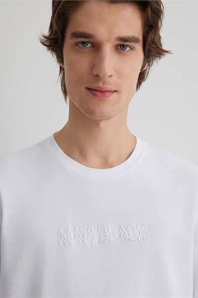 Mavi Regular Erkek  T-shirt M0612644-620 Beyaz