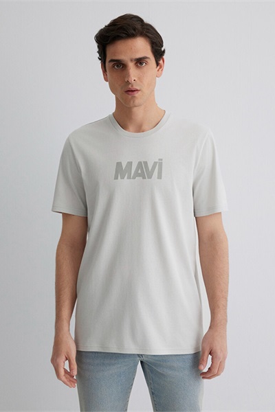 Mavi Erkek T-shirt M066846-70080 Pus Gri