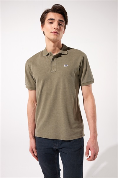 L231369 Polo Yaka Lee Erkek T-shirt L231369801 Khaki