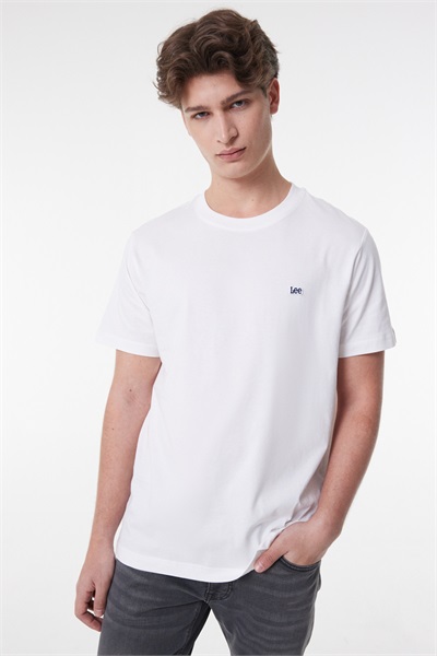 L60UFQ Small Logo Lee Erkek T-shirt L60UFQ12 White
