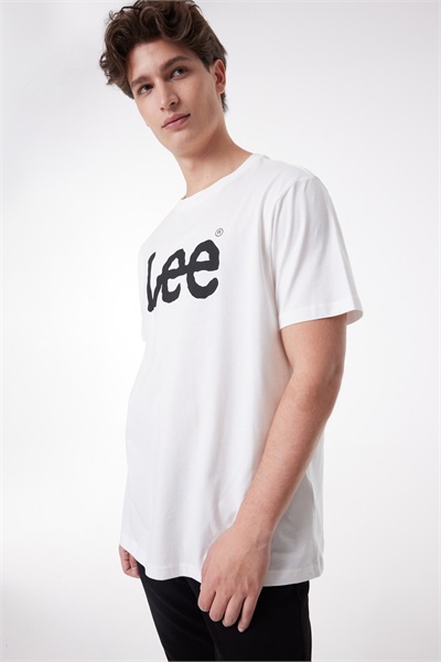 L65QAI Big Logo Lee Erkek T-shirt L65QAI12 White