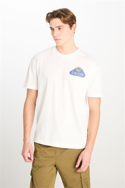 Lee Grafik Logo Erkek T-shirt L2510147104 Ecru