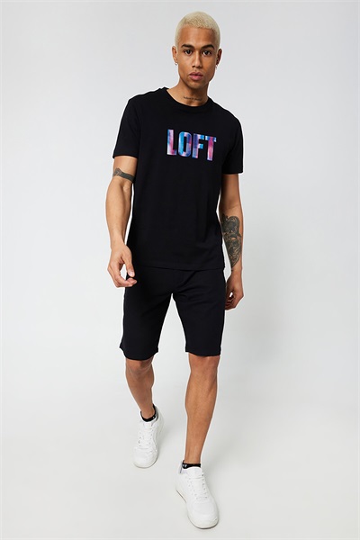 Loft Erkek Regular Fit Penye Şort LF2029713 BLACK