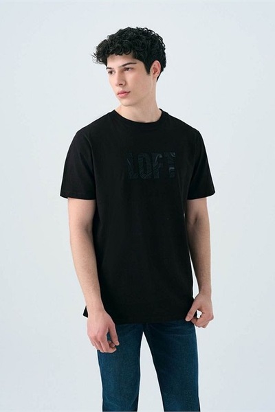 Loft Erkek Regular Fit T-shirt LF2038459 BLACK/BLACK