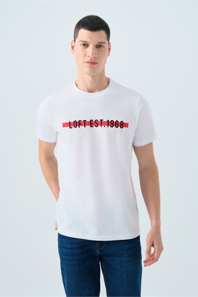 Loft Erkek Regular Fit T-shirt LF2038693 WHITE