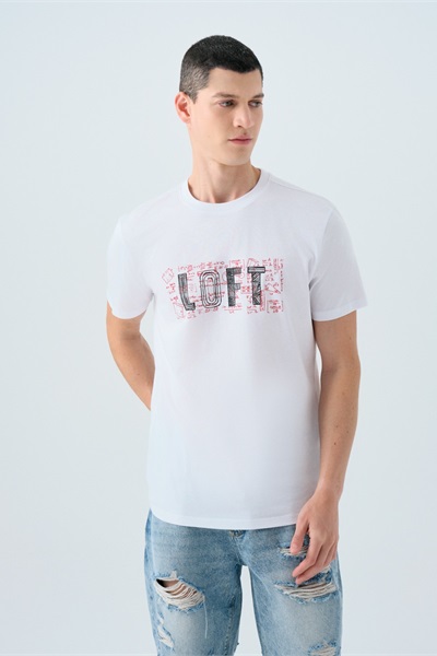 Loft Erkek Regular Fit T-shirt LF2038726 WHITE