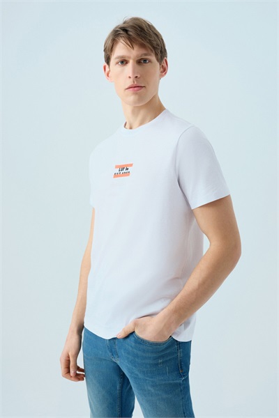 Loft Erkek Regular Fit T-shirt LF2038783 WHITE