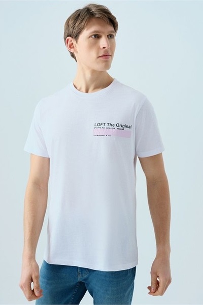 Loft Erkek Loose Fit T-shirt LF2038791 WHITE