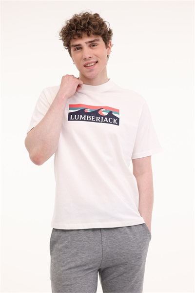 Ml Roger 11Otd2-31 5Fx Lumberjack Erkek T-shirt A101940574 EKRU