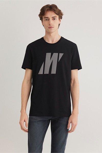 Mavi Slim Erkek  T-shirt M066000-900 Siyah