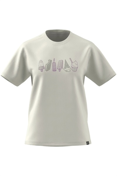 Adidas W L Food Tee Ow Kadın T-shirt JN8271 OWHITE