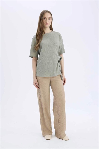Defacto Kadın  Kanvas Pantolon C0200AX/BG773 BEIGE