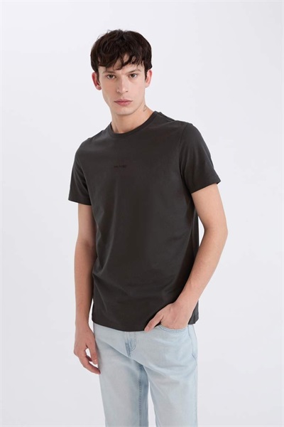 Defacto Erkek  T-shirt D5566AX/AR221 ANTHRA