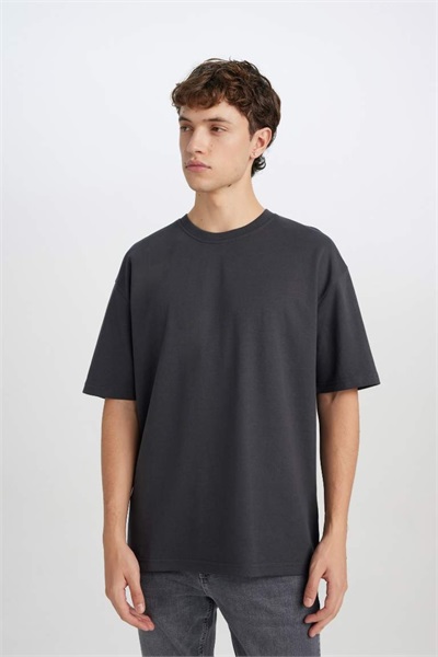 Defacto Erkek  T-shirt X3926AZ/AR104 ANTHRA