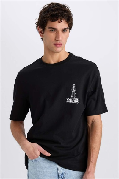 Defacto Erkek  T-shirt D5459AX/BK81 BLACK