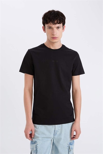 Defacto Erkek  T-shirt D5566AX/BK81 BLACK