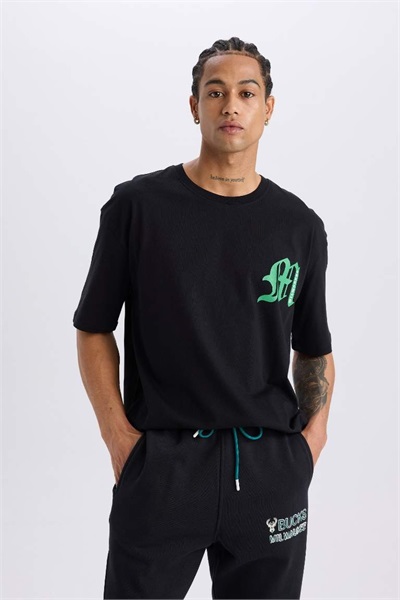 Defacto Erkek  T-shirt B3910AX/BK81 BLACK