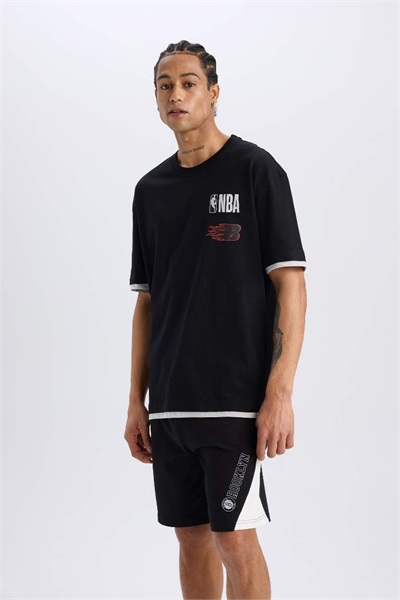 Defacto Erkek  T-shirt D6562AX/BK81 BLACK