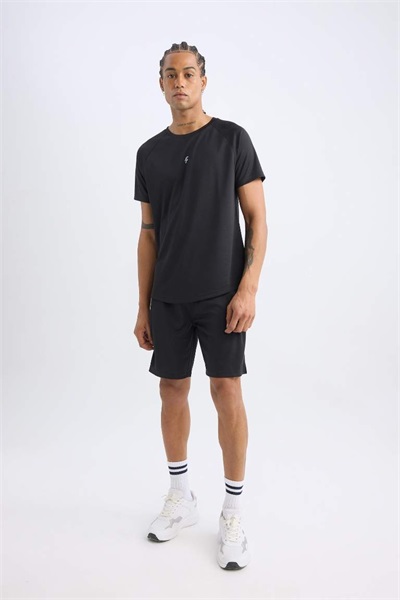 Defacto Erkek  Penye Şort V3030AZ/BK81 BLACK