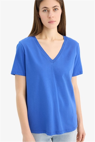 Defacto Kadın Kısa Kol T-shirt W9578AZ/BE46 SAKS