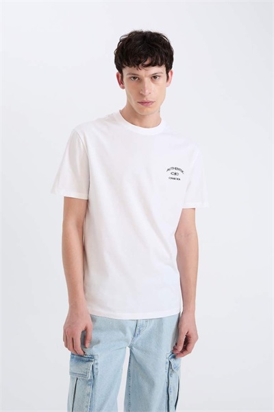 Defacto Erkek  T-shirt D5561AX/WT34 WHITE