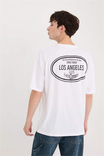 Defacto Erkek  T-shirt D5581AX/WT34 WHITE
