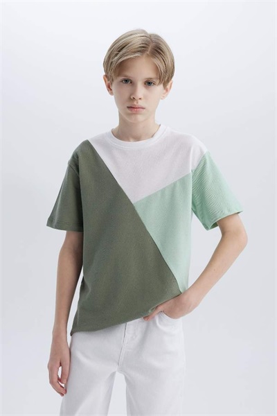 Defacto Erkek Çocuk Kısa Kol T-shirt Z2815A6/WT34 WHITE
