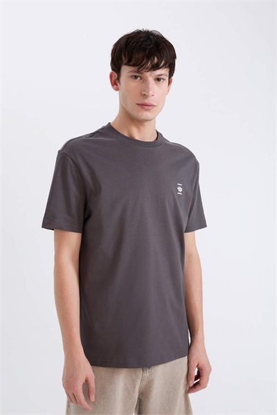 Defacto Erkek  T-shirt D5560AX/AR104 ANTHRA