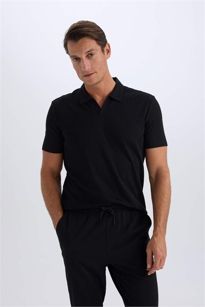 Defacto Erkek  T-shirt W9274AZ/BK81 BLACK
