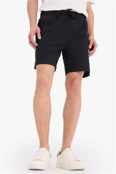 Defacto Erkek  Penye Şort W7965AZ/BK81 BLACK