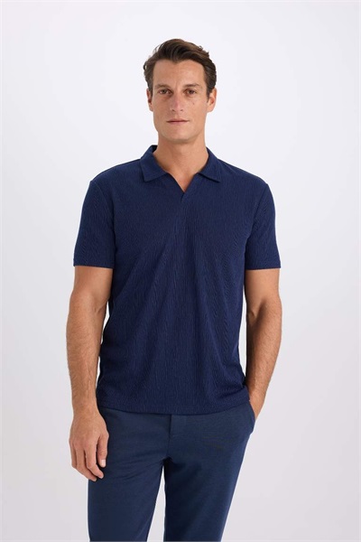 Defacto Erkek  T-shirt W9274AZ/NV241 NAVY