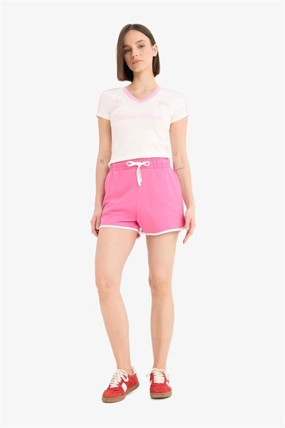 Defacto Kadın  Penye Şort A6224AX/PN613 PINK