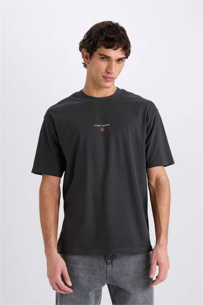 Defacto Erkek  T-shirt E0908AX/AR221 ANTHRA
